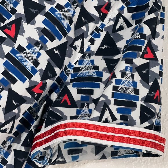 Robert Graham Tailored Fit Geometric Retro Pattern S/S Button Shirt Men's 3XL - Picture 4 of 9